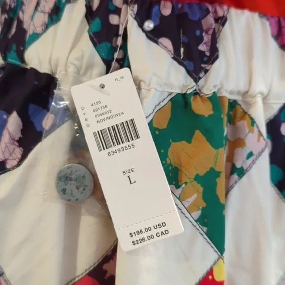Tiny for Anthropologie patchwork midi skirt size large NWT - worn on tv